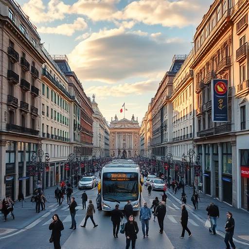 Fotografía de la Gran Vía en Madrid, donde se ubica Oratoria Magistral.